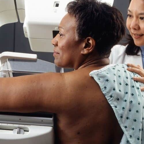 florida woman getting a mammogram